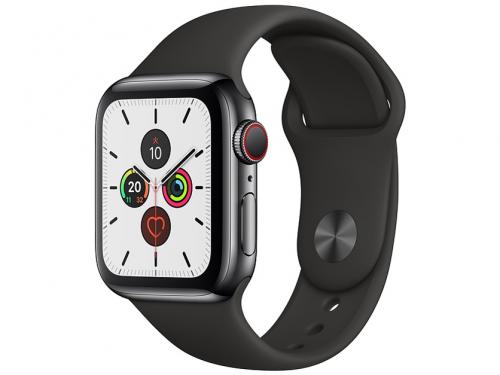 新品 Apple Watch Series 5 GPS+Cellularモデル 40mm MWX82J/A [スペースブラックステンレススチールケース/ブラックスポーツバンド]